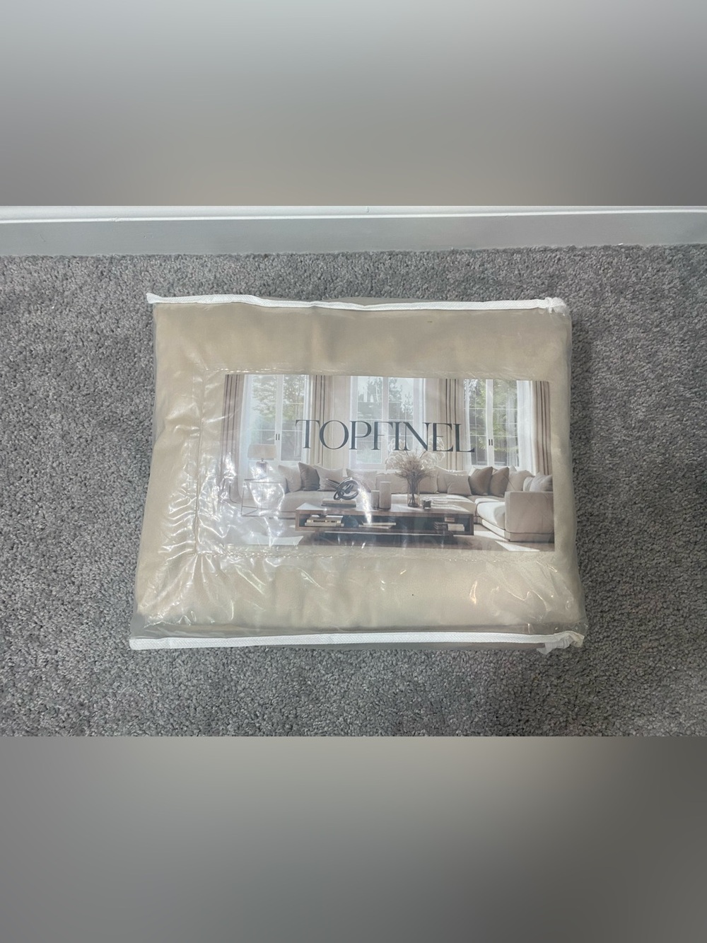 Beige Curtain Panel (2 Panels) 132Wx259